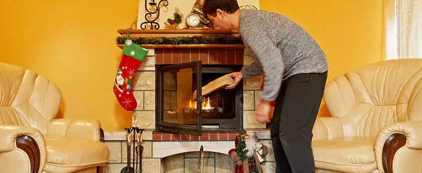 Rusted Metal Fireplace Restoration in Gatesville, Texas